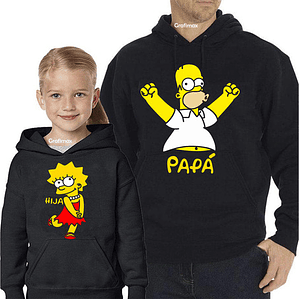 Pack Poleron Lisa Y Homero Papa E Hija Simpsons Grafimax