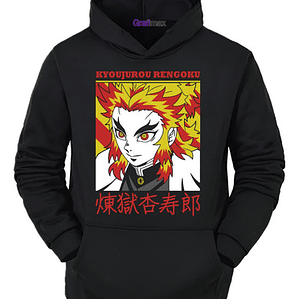 Poleron Rengoku Face Kimetsu No Yaiba Anime Grafimax