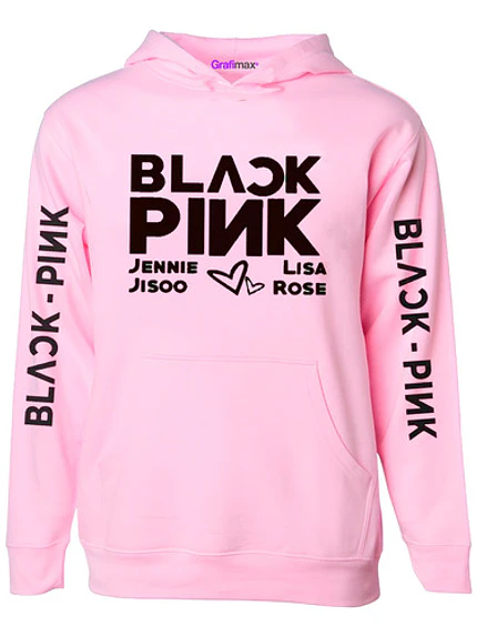 Polerón Black Pink Names Koreano Grafimax K-Pop Letras Música 1