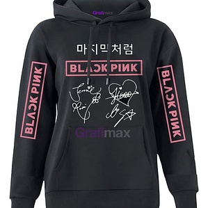 Polerón Black Pink Firmas Atras Dice Jennie 96 Kpop Música Grafimax