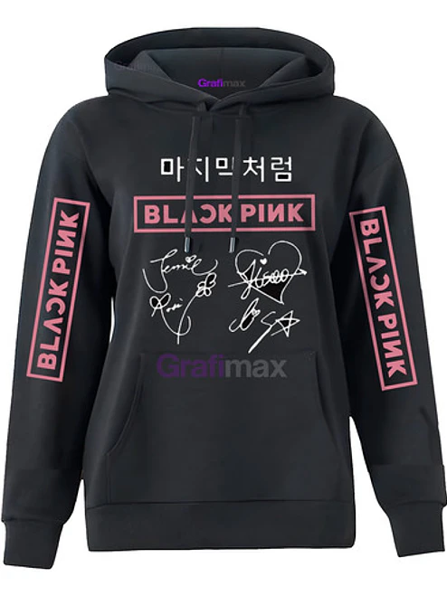 Polerón Black Pink Firmas Atras Dice Jennie 96 Kpop Música Grafimax 1