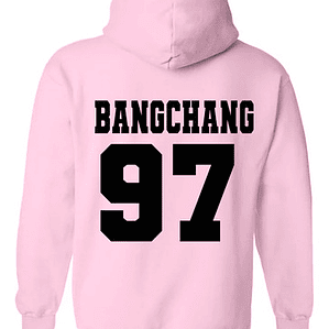 Polerón Rosa Stray Kids Bangchan Kpop Oversize Música Grafimax