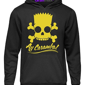 Poleron Los Simpsons Bart Ay Caramba Oversize Grafimax