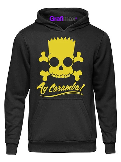 Poleron Los Simpsons Bart Ay Caramba Oversize Grafimax 1