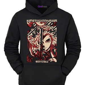Poleron Rengoku Fuego Kimetsu No Yaiba Anime Grafimax
