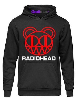 Polerón Hombre Radiohead Banda Música Negro Grafimax
