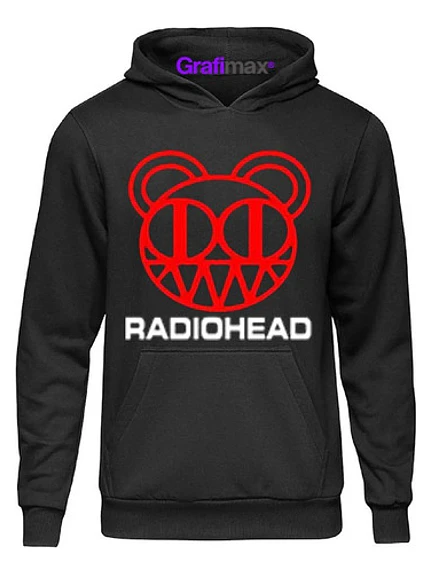 Polerón Hombre Radiohead Banda Música Negro Grafimax 1