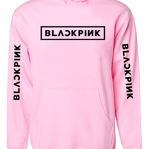 Polerón Blackpink Logo Rosa Grafimax Letras K-Pop Música Grafimax