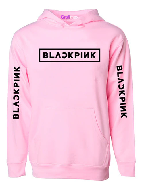 Polerón Blackpink Logo Rosa Grafimax Letras K-Pop Música Grafimax 1