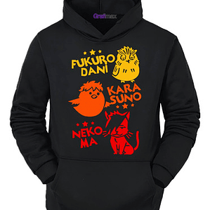 Poleron Haikyuu Fukuro Kara Neko Anime Grafimax