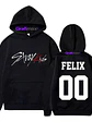 Poleron Stray Kids Felix Música Oversize K-Pop Grafimax - Miniatura 2