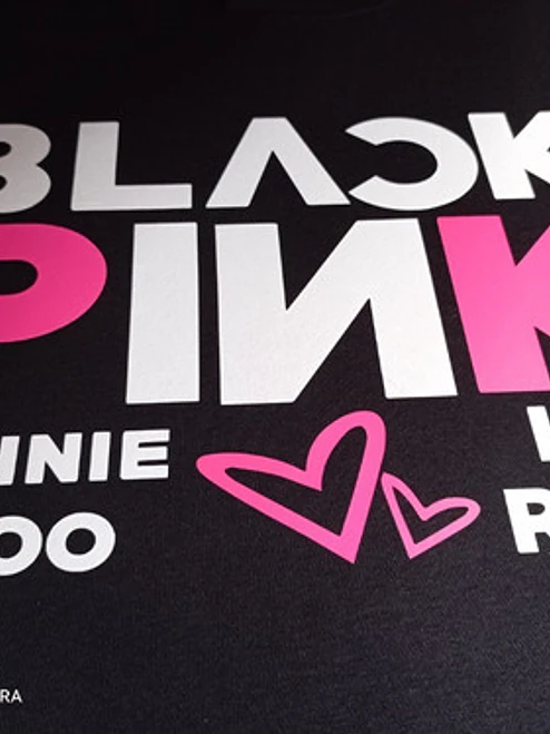 Polerón Black Pink Names Estampado Atras K-Pop Capucha Música Grafimax 3