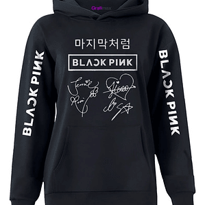 Polerón Black Pink Lisa 97 K Pop Estampado Espalda Grafimax