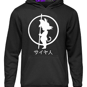 Polerón Dragon Ball Silueta Anime Oversize Hombre Grafimax