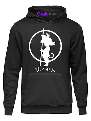 Polerón Dragon Ball Silueta Anime Oversize Hombre Grafimax