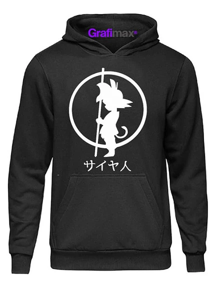Polerón Dragon Ball Silueta Anime Oversize Hombre Grafimax 1
