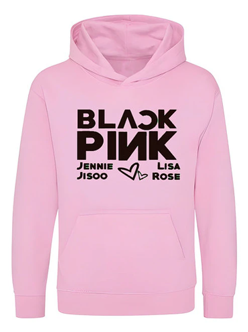 Polerón Black Pink Firmas Koreano Rosa K-Pop Míºsica Grafimax 2