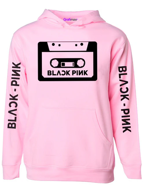 Polerón Black Pink Firmas Koreano Rosa K-Pop Míºsica Grafimax 3