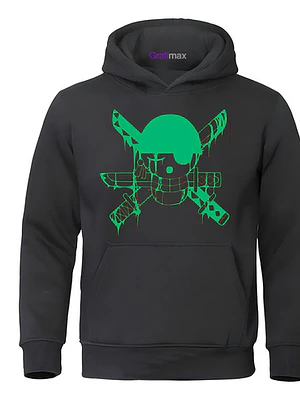 Poleron Zoro Calavera Verde One Piece Luffy Anime Grafimax