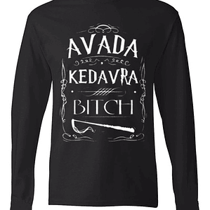 Polera Manga Larga Avada Kedabra Bitch Harry Potter Grafimax