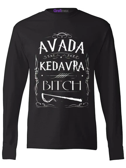 Polera Manga Larga Avada Kedabra Bitch Harry Potter Grafimax 1