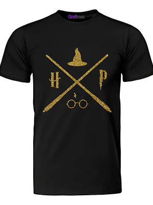 Polera Harry Potter Sí­Mbolos Libro Oversize Grafimax