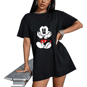 Polera Raton Mickey Seated Oversize Grafimax