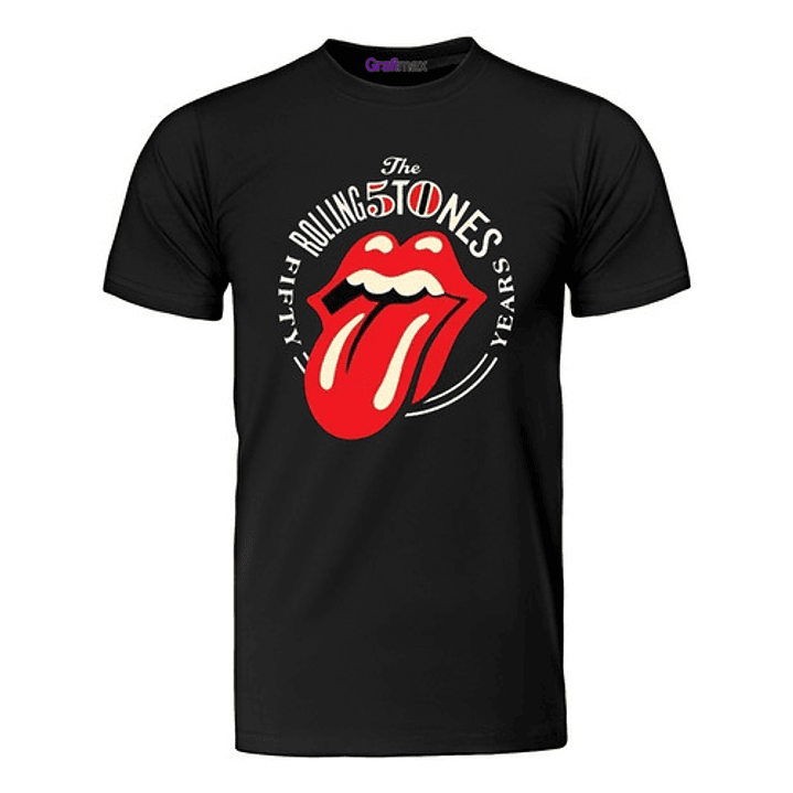 Polera The Rolling Stones 50 Years Oversize Grafimax 1