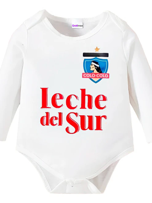 Body Bebé Pilucho Papá Colo Colo Leche Sur Grafimax 1