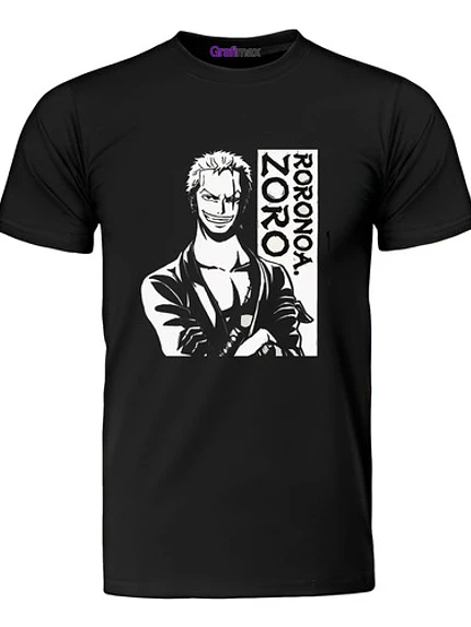 Polera Roronoa Zoro One Piece Anime Variedad Diseño Grafimax 1