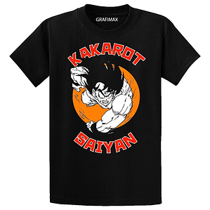 Polera Kakaroto Saiyan Dragon Ball Hombre Oversize Anime Grafimax
