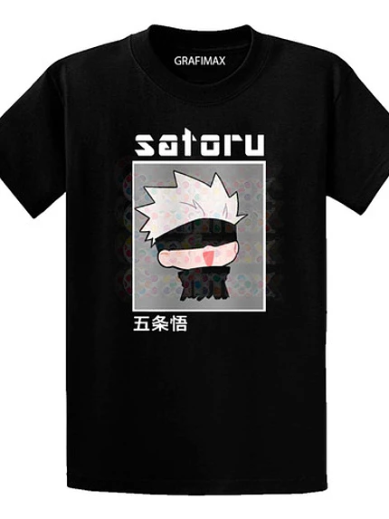 Polera Saturo Gojo Chibi Jujutsu Kaisen Anime Grafimax 1