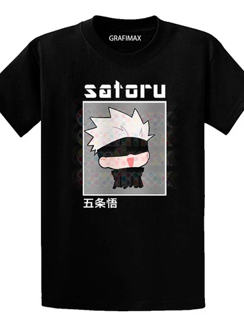 Polera Saturo Gojo Chibi Jujutsu Kaisen Anime Grafimax 1