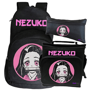 Mochila Nezuko Kamado Pack Lonchera Estuche Anime Grafimax