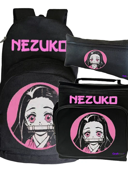 Mochila Nezuko Kamado Pack Lonchera Estuche Anime Grafimax 1