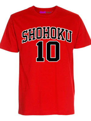 Polera Shohoku Slam Dunk Hanamichi Sakuragui Roja Anime Gra