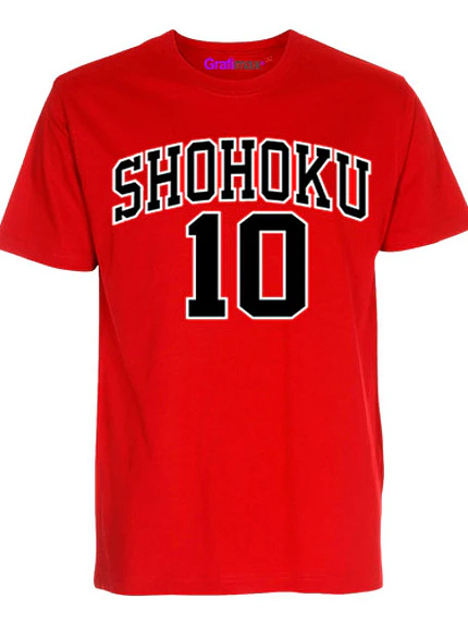 Polera Shohoku Slam Dunk Hanamichi Sakuragui Roja Anime Gra 1