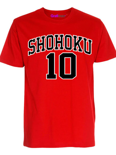 Polera Shohoku Slam Dunk Hanamichi Sakuragui Roja Anime Gra 1