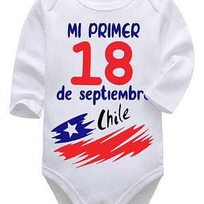 Body Bebé Pilucho Mi Primer 18 De Septiembre Chile Grafimax
