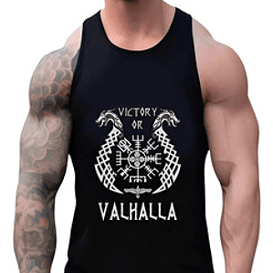 Polera Musculosa Sin Mangas Victory Or Vikingo Grafimax