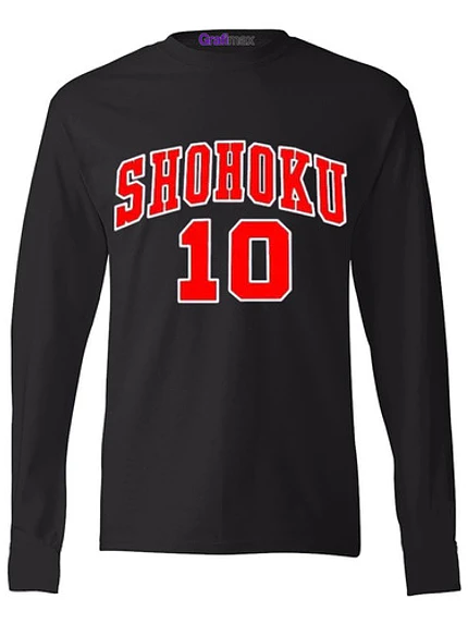Polera Shohoku Manga Larga 10 Slam Dunk Anime Grafimax 1