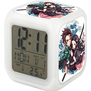 Reloj Demon Slayer Despertador Led Digital Luz Grafimax