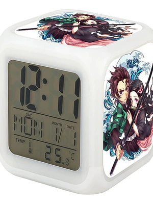 Reloj Demon Slayer Despertador Led Digital Luz Grafimax