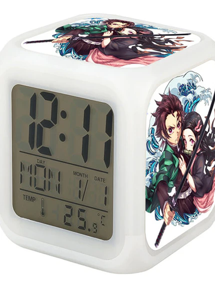 Reloj Demon Slayer Despertador Led Digital Luz Grafimax 1