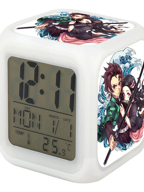Reloj Demon Slayer Despertador Led Digital Luz Grafimax 1