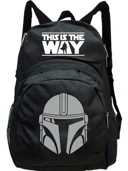 Mochila Mandalorian Casco Star Wars Pelí­Culas Grafimax 1