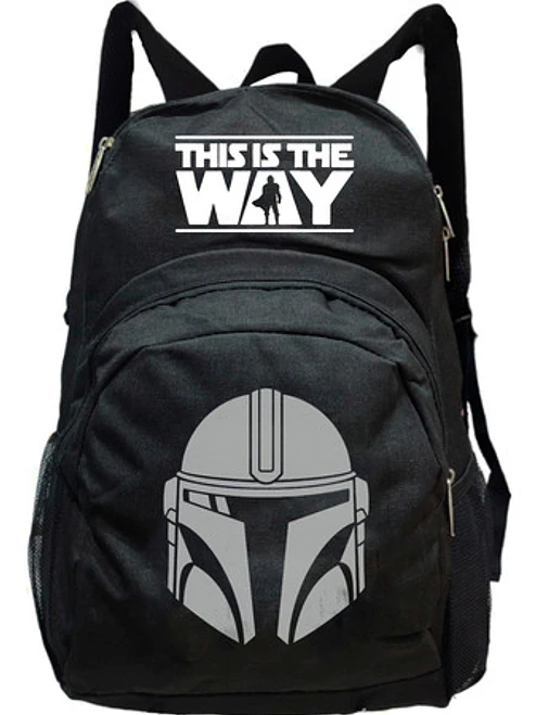 Mochila Mandalorian Casco Star Wars Pelí­Culas Grafimax 1