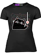 Polera Mujer Gatito Corazón Kawaii Grafimax - Miniatura 1