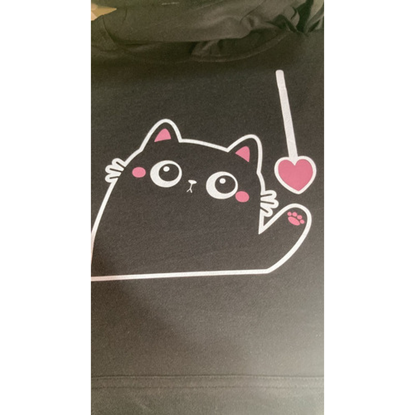 Polera Mujer Gatito Corazón Kawaii Grafimax 2