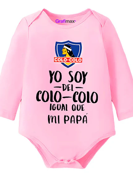 Body Bebé Pilucho Papá Soy Del Colo Colo Grafimax 3